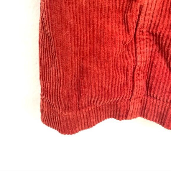 Forever 21 Skirt Womens Size Small Red Orange Corduroy Zip Up Retro Style Short - Picture 4 of 8